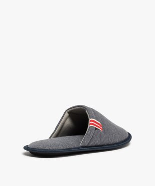 Chaussons homme mules plates en jersey côtelé vue4 - GEMO(HOMWR HOM) - GEMO