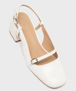 Escarpins talon ouvert et bout carré femme - Follow Me vue5 - FOLLOW ME - GEMO