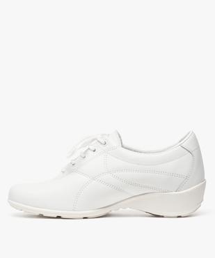 Derbies femme confort dessus cuir à talon compensé - Bopy vue3 - UMO - GEMO