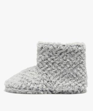 Chaussons boots fourrées avec pompons décoratifs femme vue3 - GEMO(HOMWR FEM) - GEMO
