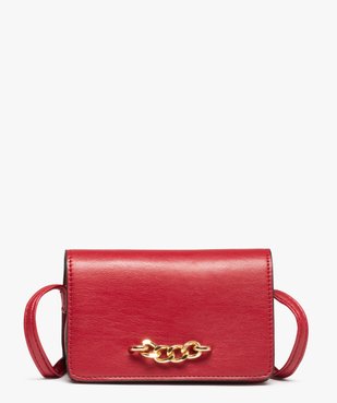 Pochette femme avec rabat et chaîne métallique vue1 - GEMO (ACCESS) - GEMO