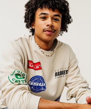 Sweat à col rond avec motifs garçon - NBA vue8 - NBA - GEMO