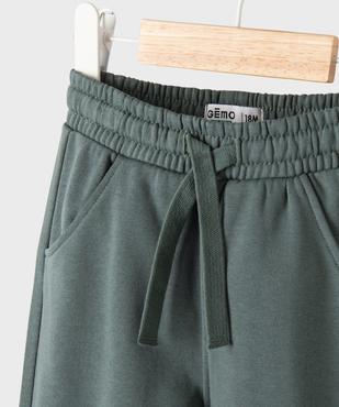 Pantalon de jogging uni avec taille ajustable bébé garçon vue2 - GEMO 4G BEBE - GEMO