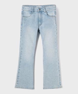 Jean flare à taille réglable en denim extensible fille vue1 - GEMO (ENFANT) - GEMO
