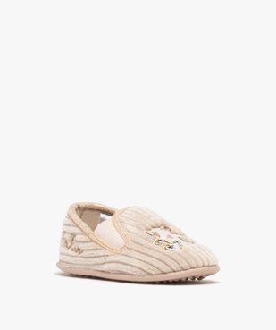 Chaussons en velours côtelé fille - LuluCastagnette vue2 - LULU CASTAGNETT - GEMO