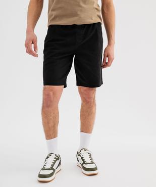 Bermuda en coton extensible à taille élastiquée homme vue1 - GEMO (HOMME) - GEMO
