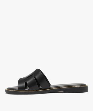 Mules femme plates dessus larges brides unies vue9 - FOLLOW ME - GEMO