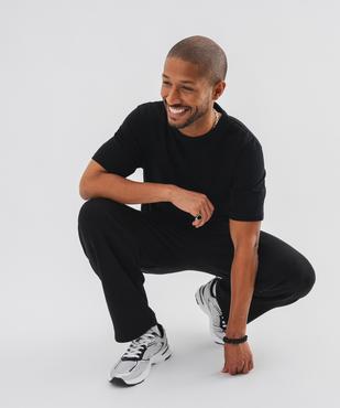 Pantalon de jogging en molleton à coupe droite homme vue1 - GEMO 4G HOMME - GEMO