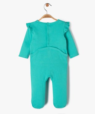 Pyjama dors-bien en coton avec volants sur les épaules bébé fille vue4 - GEMO 4G BEBE - GEMO