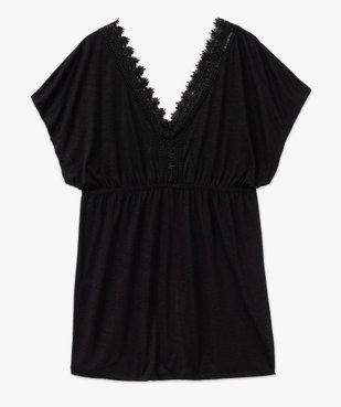 Robe de plage femme avec col en dentelle vue4 - GEMO (PLAGE) - GEMO