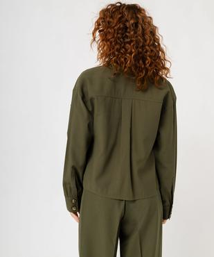 Chemise manches longues coupe courte et ample femme vue3 - GEMO 4G FEMME - GEMO