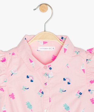 Chemise bébé fille sans manches à motifs - LuluCastagnette vue2 - LULUCASTAGNETTE - GEMO