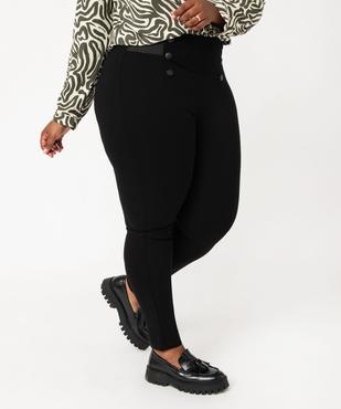 Leggings à pont en maille avec ceinture élastique femme grande taille vue2 - GEMO (G TAILLE) - GEMO