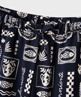 Pantalon large et fluide imprimé fille vue2 - GEMO (JUNIOR) - GEMO