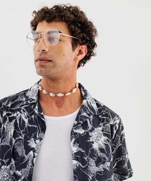 Chemise imprimée à manches courtes homme vue3 - GEMO (HOMME) - GEMO