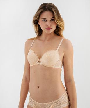 Soutien-gorge corbeille à coques fines en dentelle et tulle vue2 - GEMO(HOMWR FEM) - GEMO