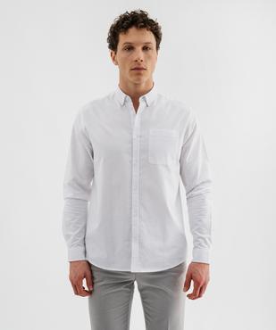 Chemise manches longues regular en coton rayé homme vue3 - GEMO 4G HOMME - GEMO