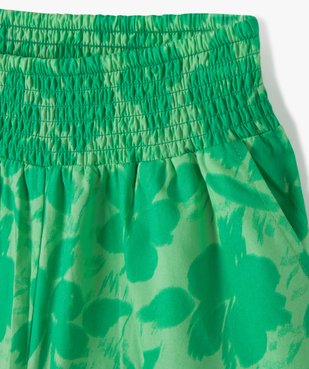 Short fille avec ceinture smockée vue2 - GEMO (JUNIOR) - GEMO