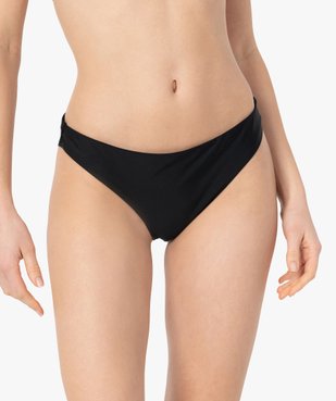 Bas de maillot de bain femme uni forme tanga vue1 - GEMO (PLAGE) - GEMO