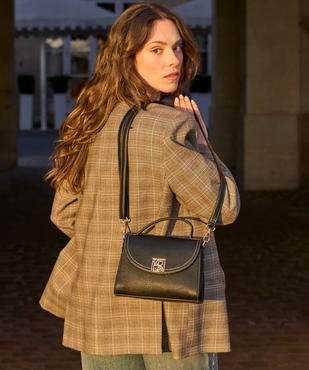 Sac à main grainé petit format femme vue4 - BESTINI - GEMO