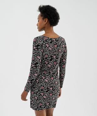 Chemise de nuit à manches longues femme vue3 - GEMO 4G FEMME - GEMO
