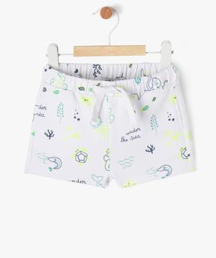 Short en maille à motifs estivaux bébé garçon vue1 - GEMO 4G BEBE - GEMO