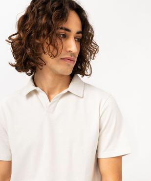 Polo à manches courtes en maille texturée homme vue2 - GEMO 4G HOMME - GEMO