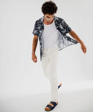 Pantalon en coton coupe Regular homme vue5 - GEMO 4G HOMME - GEMO