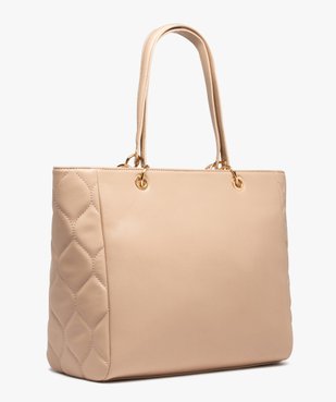 Sac cabas femme matelassé avec fermeture zippée vue2 - GEMO (ACCESS) - GEMO