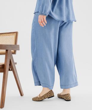 Pantacourt large en Lyocell femme grande taille vue3 - GEMO 4G GT - GEMO