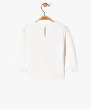 Tee-shirt à manches longues avec motif en relief bébé fille vue3 - GEMO(BEBE DEBT) - GEMO