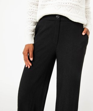 Pantalon large en maille texturée femme vue2 - GEMO(FEMME PAP) - GEMO