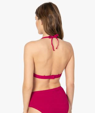 Haut de maillot de bain femme triangle avec bretelles multipositions vue3 - GEMO (PLAGE) - GEMO