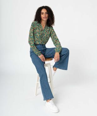 Blouse femme imprimée à manches longues retroussables vue1 - GEMO(FEMME PAP) - GEMO