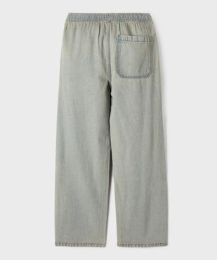 Jean regular à taille élastiquée en coton fin délavé garçon vue3 - GEMO (JUNIOR) - GEMO