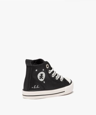 Baskets fille mid-cut unies à zip et à lacets - LuluCastagnette vue4 - LULU CASTAGNETT - GEMO