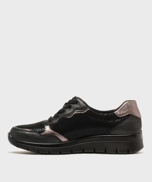 Baskets confort à lacets élastiques et semelle à mémoire de forme femme - g'flex vue3 - G'FLEX - GEMO