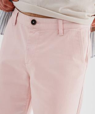 Bermuda chino coupe regular en coton stretch homme vue2 - GEMO 4G HOMME - GEMO