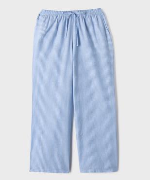 Pantalon rayé en coton femme grande taille vue1 - GEMO (G TAILLE) - GEMO