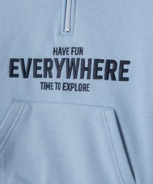 Sweat à capuche chaud avec doublure velours garçon vue2 - GEMO (ENFANT) - GEMO