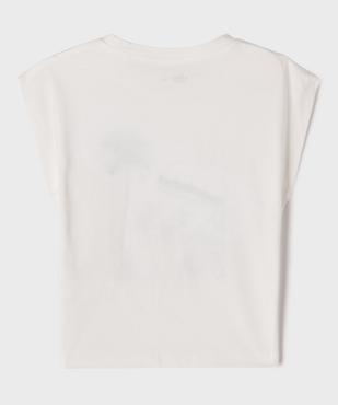 Tee-shirt manches courtes avec motif poitrine et dos fille vue4 - GEMO 4G FILLE - GEMO