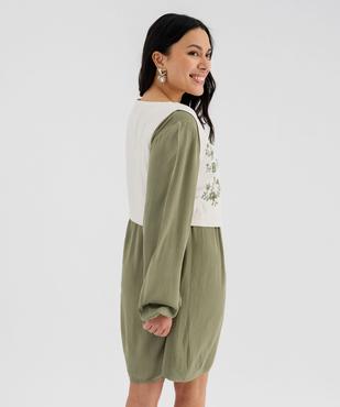Robe fluide à manches longues avec gilet sans manches femme vue4 - GEMO(FEMME PAP) - GEMO