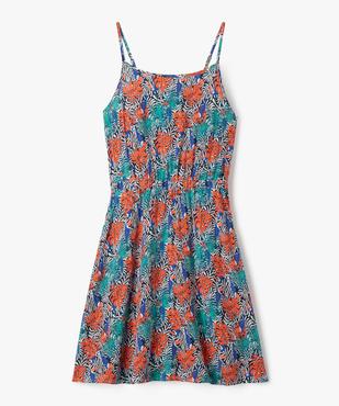 Robe imprimée à fines bretelles avec dos smocké fille vue1 - GEMO 4G FILLE - GEMO