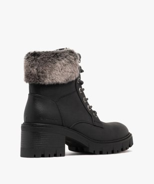 Boots femme à talon carré et col duveteux - Tom Tailor vue4 - TOM TAILOR - GEMO