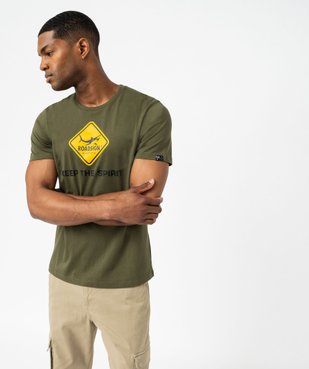 Tee-shirt manches courtes imprimé homme - Roadsign vue1 - ROADSIGN D - GEMO