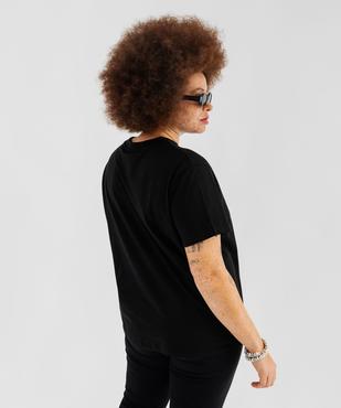 Tee-shirt manches courtes en coton uni à col rond femme grande taille vue3 - GEMO 4G GT - GEMO