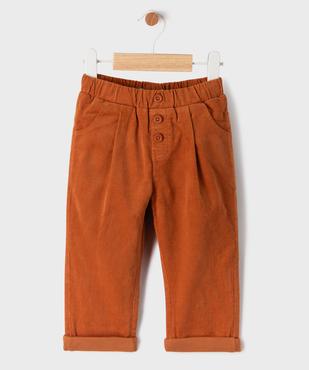 Pantalon en velours côtelé avec taille ajustable bébé garçon - LuluCastagnette vue1 - LULUCASTAGNETTE - GEMO