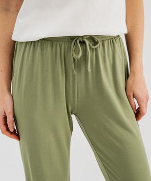 Pantalon de pyjama fluide avec taille ajustable femme vue2 - GEMO 4G FEMME - GEMO