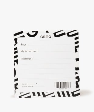 Carte cadeau vue4 - SANS MARQUE - GEMO