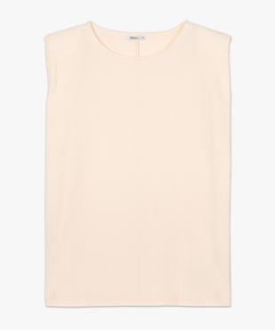 Tee-shirt femme texturé sans manches vue4 - GEMO(FEMME PAP) - GEMO